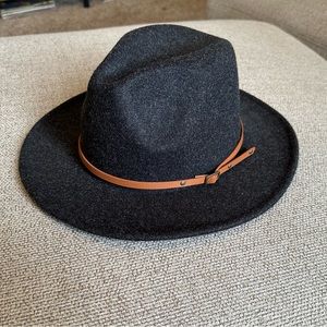 Gray Wide Brim Hat
